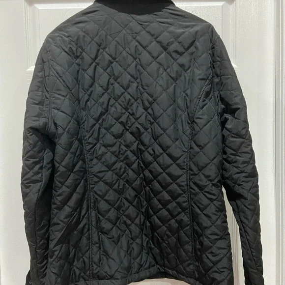 Ladies Quilted Snap Front Jacket, Black, size Medium - NWT, Fossa Apparel Brand - Picture 8 of 9